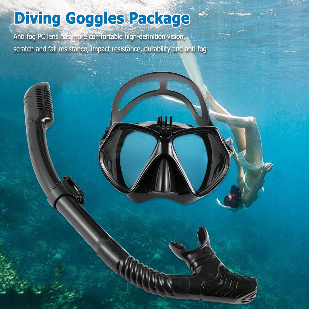 Adult Men Women Swimming Mask Double Breathing Tube Silicone Scuba Diving Masks Glasses Swimming Pool Equipment