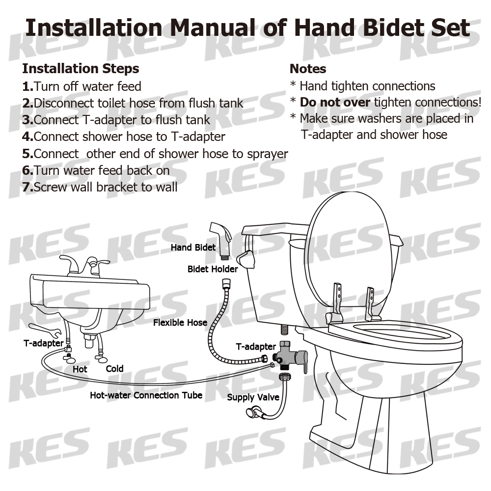 KES Brass T-adapter with Shut-off Valve 3-Way Diverter Connector for Toilet Tank, Handheld Bidet and Bath Faucet Chrome, K1019