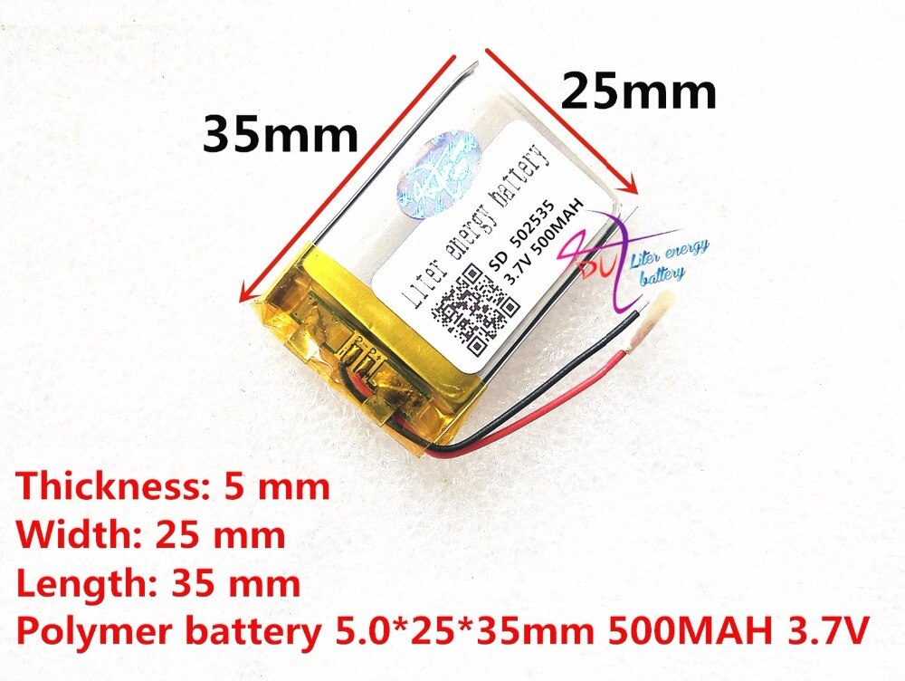 3.7 V lithium polymeer batterij 052535 502535 MP4 MP5 DIY /speelgoed 500 MAH