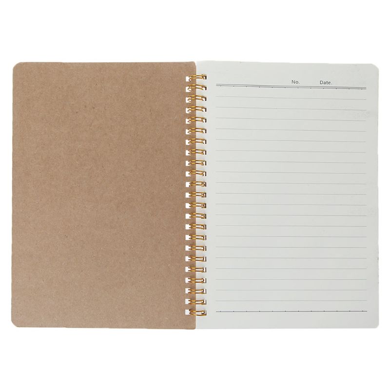 A5 Bullet Notebook Kraft Dot Grid Time Management Blank Book Spiral Journal Weekly Planner School Office Supplies 19QA