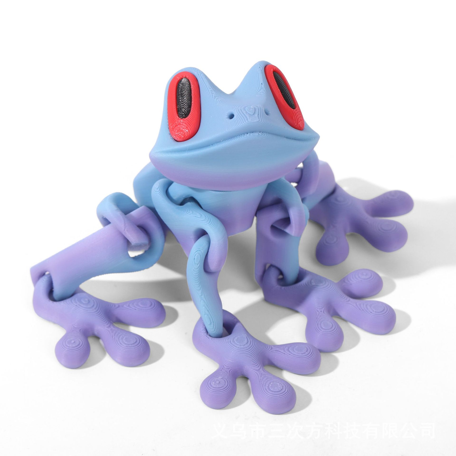 1pc koelkastmagneten in de vorm van een kikker, serie 3d, print met cartoonafbeelding van een kikker, magnetisch keukenaccessoire: Rood