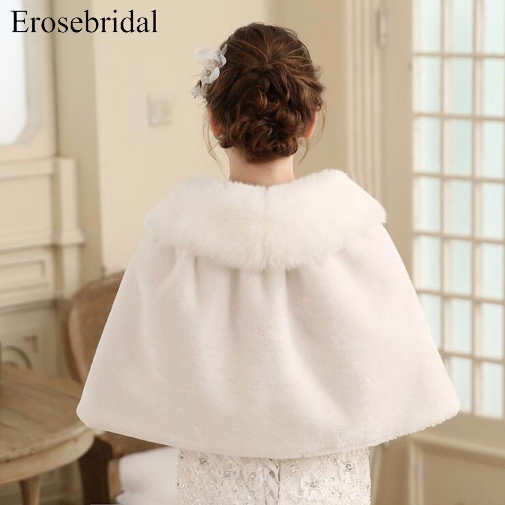 White Bridal Wraps Fur Wedding Jacket Winter Warm Bolero Short Cape Bride Wrap Shawl Wedding Accessories ES903