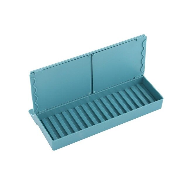 Kitchen sink flap with storage compartment sink drain storage rack retractable splash-proof baffle water barrier: Blue