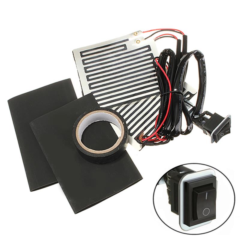 12V Motorcycle Electric Heating Handle Kit Heated Grip Pads Energy-Saving Heat Resistant Tape Heat Covers Handlebar Pad: 2 position switch