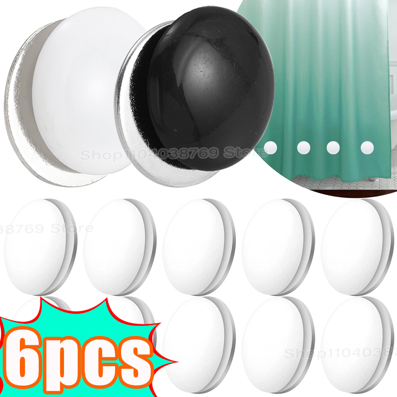 1/4/6 stuks Sterke Magnetische Gordijnen Gewicht Magneet Gesp Winddicht Douchegordijnen Anti Drijvende Balkon Doek Koelkast Magneet