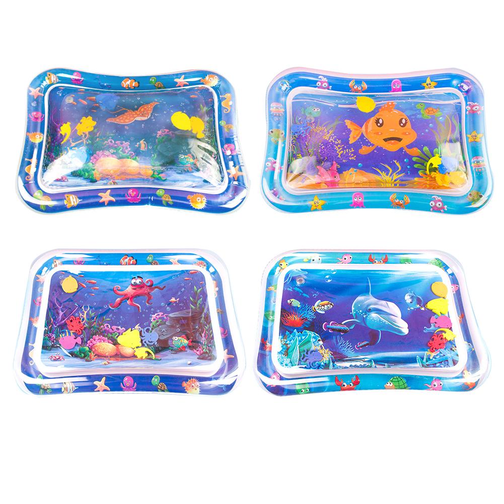 66x50cm Kids Water Mat Baby Inflatable Patted Pad Baby Inflatable Water Cushion Infant Play Mat Toddler Funny Pat Pad Toys