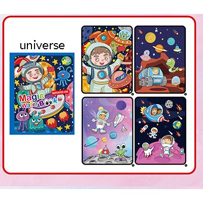 13 Style Magic Water Drawing Book Montessori Coloring Book Graffiti Magic Pen Painting Children&#39;s Toy Birthday: 6