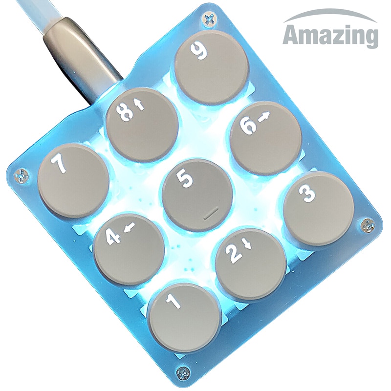 Mini mekaaninen näppäimistö 9 näppäintä makro osu näppäimistö diy mukautettu ohjelmoitava rgb led -taustavalo sähköpeli pc kannettava tietokone mac