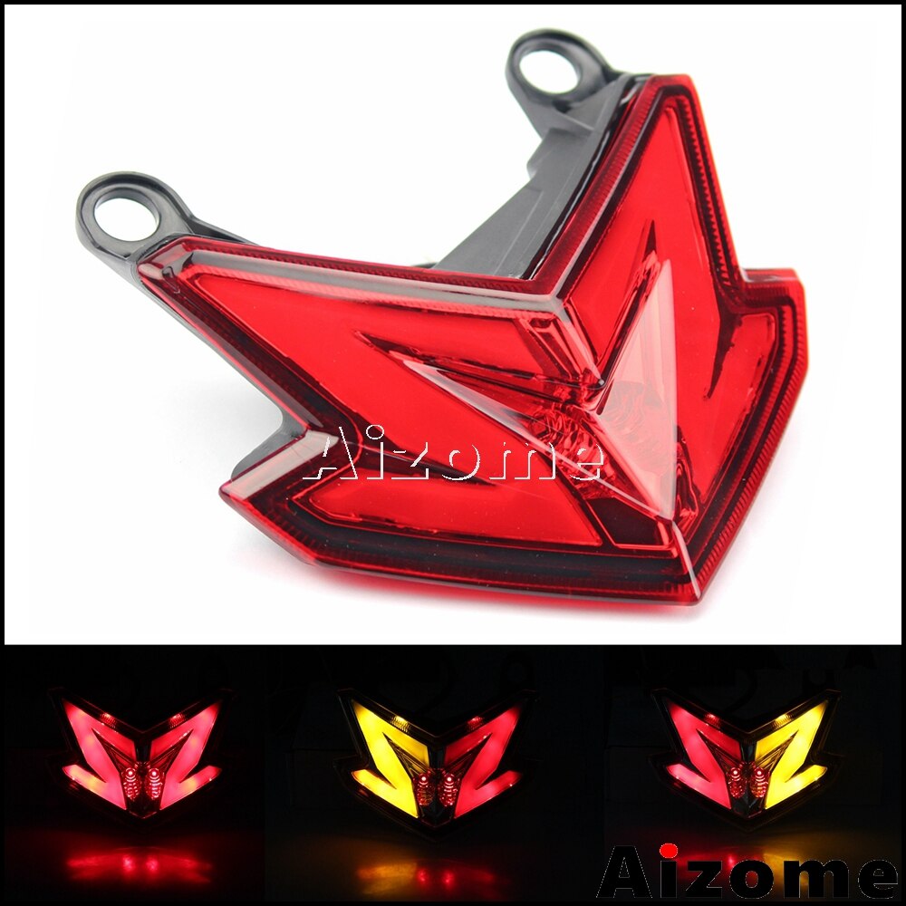 Luz LED trasera integrada para motocicleta, lámpara de parada roja, intermitentes, para Kawasaki Z800 Ninja ZX6R 636