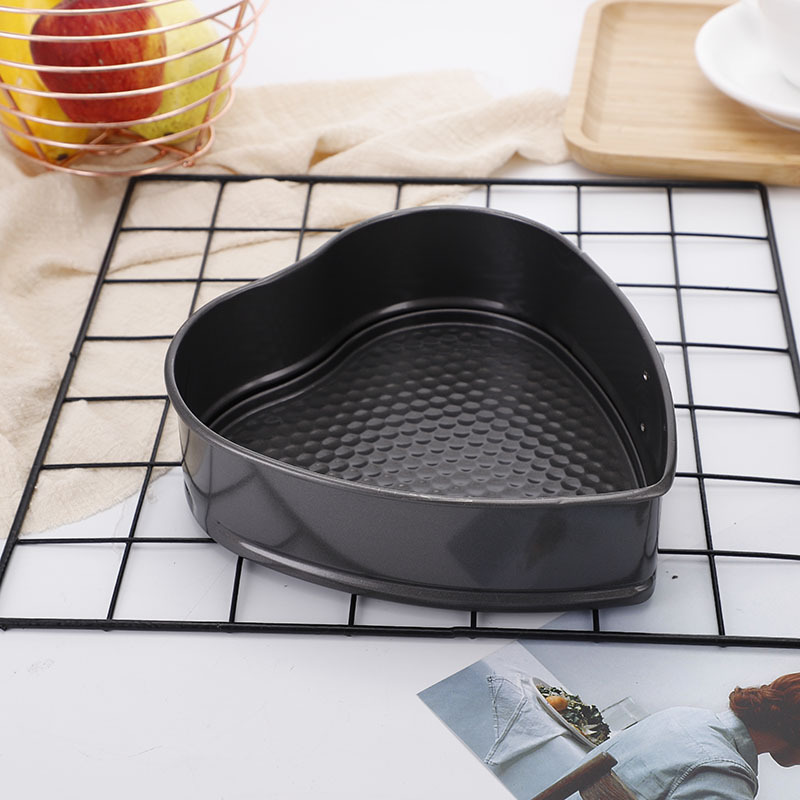 Moule à gâteau en forme de cœur rond en étain, antiadhésif, fond amovible pour gâteau au fromage, outil de cuisine, 3 pièces/lot