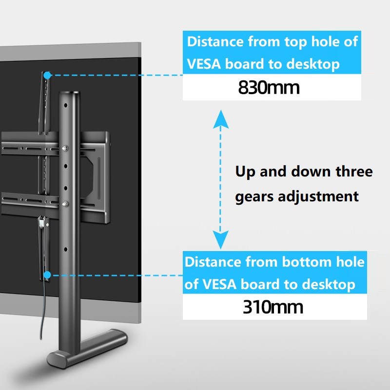 HILLPORT Universal TV Stand Base For 26''-80" Plasma LCD Flat Screen Height Adjustable Monitor Mount Arm Bracket Load DZX5