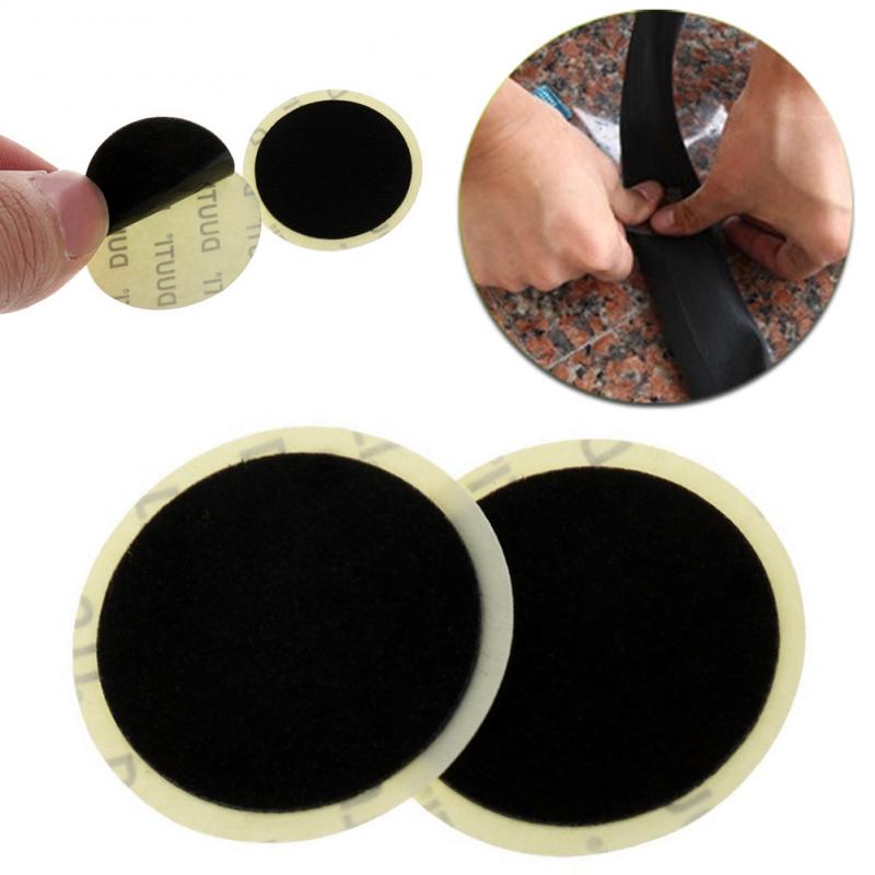1/5/10 Pcs Mtb Band Patch Punctie Snelle Reparatie Tool 25Mm Zwarte Fiets Binnenband Patches Zonder lijm Fiets Reparatie Tools