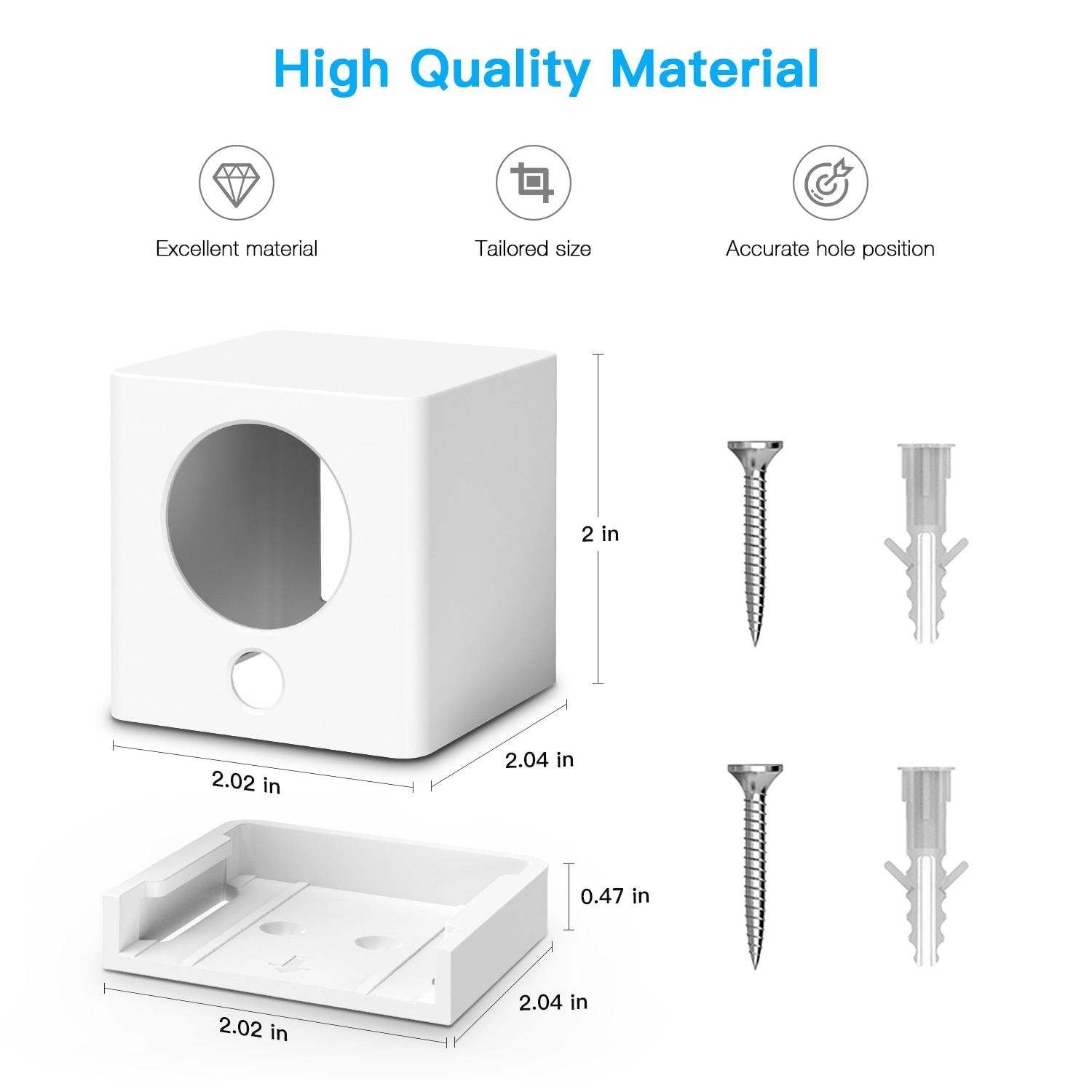 Support mural pour Wyze Cam iSmartAlarm iSC5D, avec couvercle en Silicone étui de protection, 1 pièce