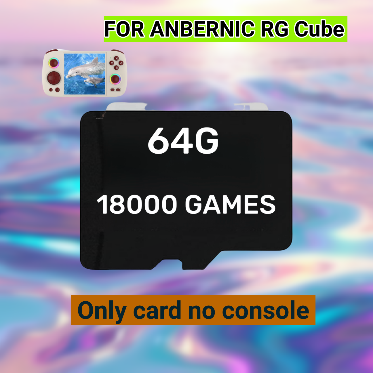 DLA ANBERNIC RG Cube Ręczna konsola do gier retro Karta pamięci TF Karta SD 480 Gry PS2 512G 60000 Gry Micro Sd Gry PSP: Złota