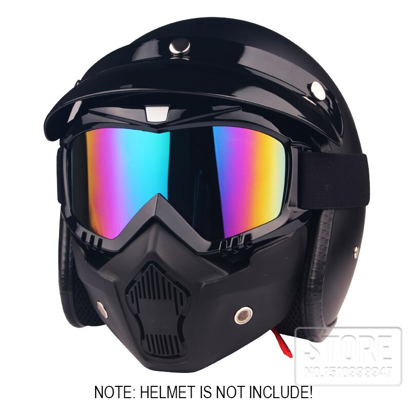 Professionele Retro motorhelm Goggle Masker Vintave masker open helm kruis helm goggle Moto Casque Casco Capacete