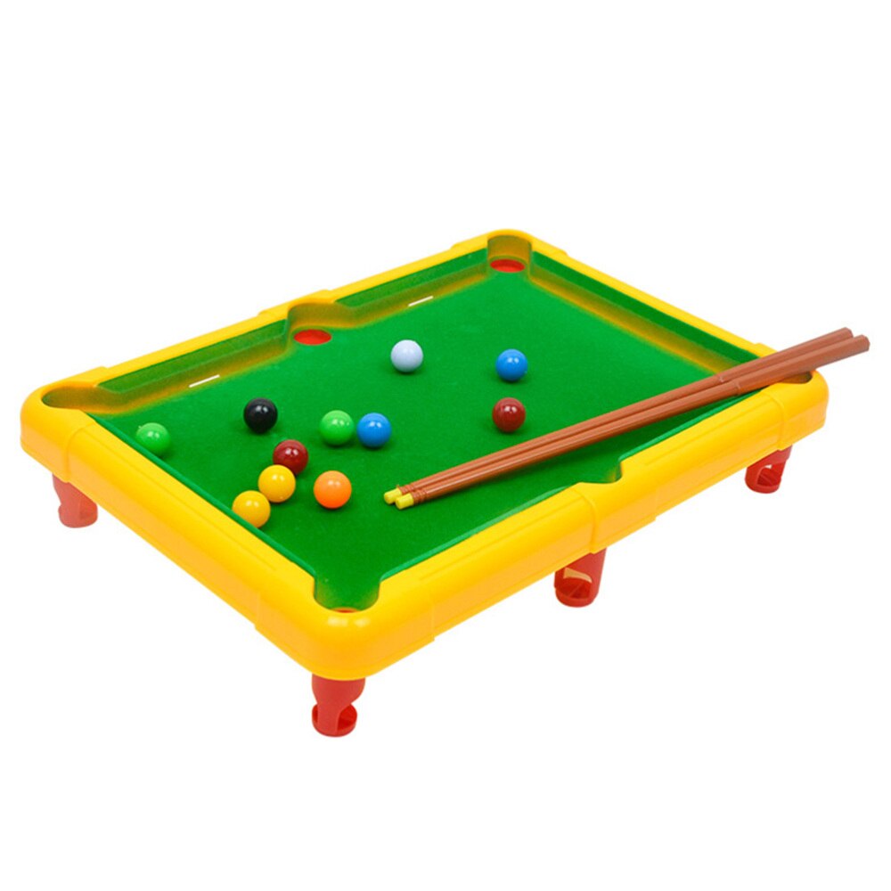 Mini Tabletop Schwimmbad einstellen Miniatur Billardtisch Snooker Spiel drinnen draussen Spiel freundlicher Erwachsene (Gelegentliche Farbe)