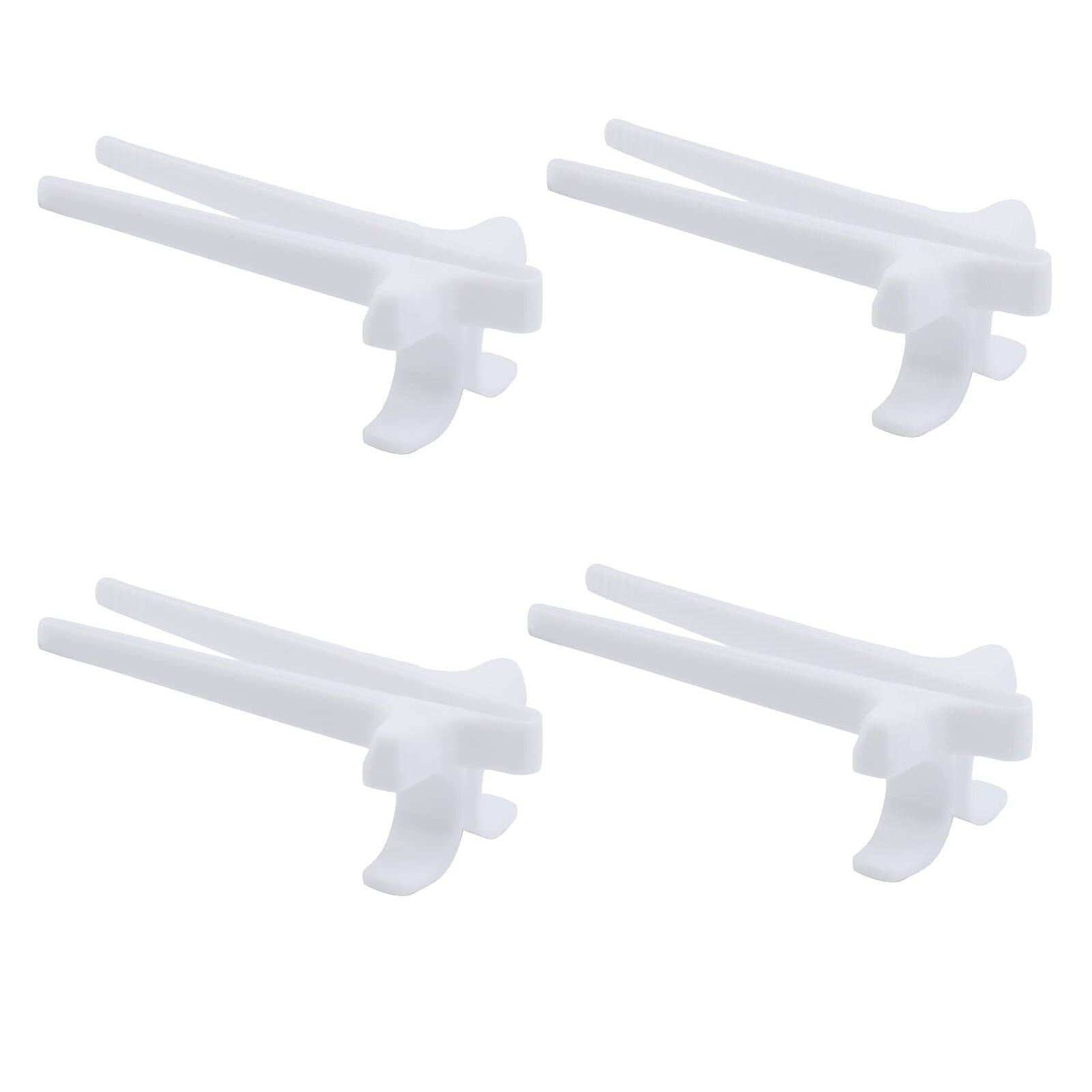 Palillos de dedo de 4 piezas para jugadores, pinzas para aperitivos, pinzas para dedos, creatividad, vajilla, herramienta de Clip, para jugadores: 4Pcs White