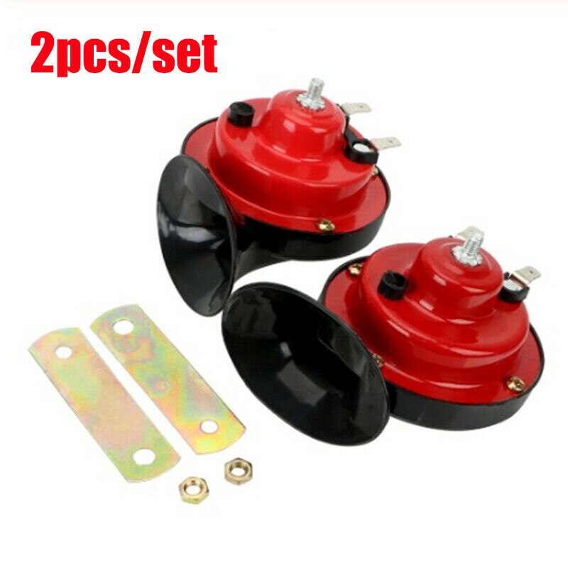 Auto claxon boot motorfietsen elektrisch metalen + abs 2 claxons 1 set 120db super trein