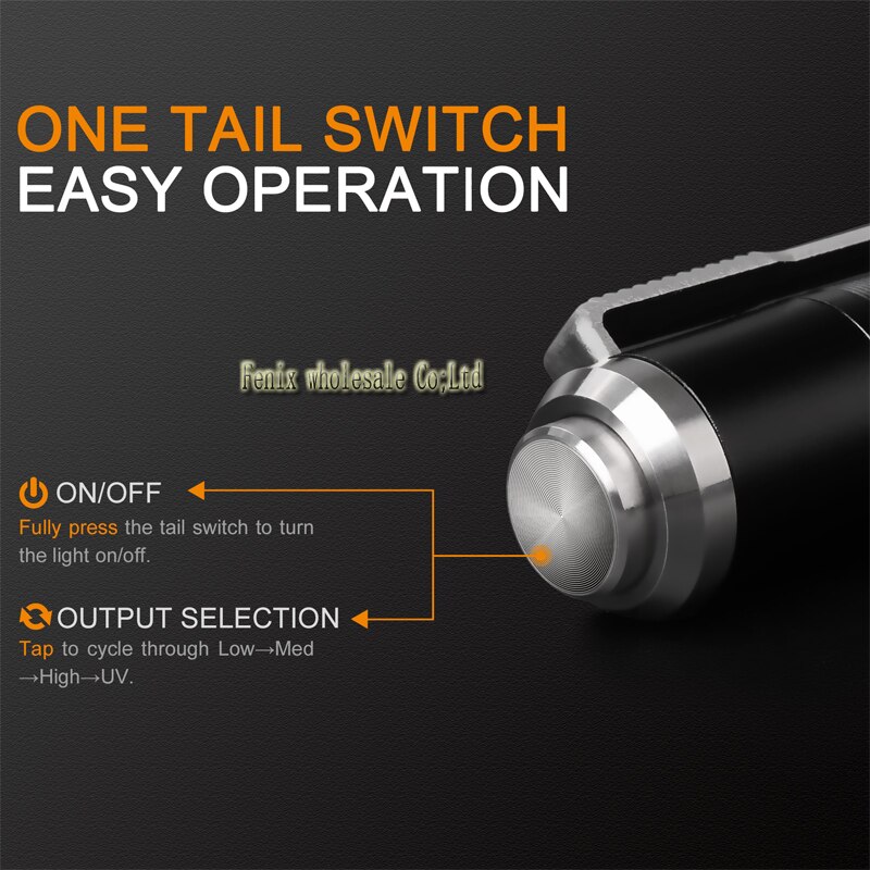 Fenix LD02 V 2.0 Cri Cree XQ-E Hi Warm Witte Led En 365nm Uv Aaa Batterij Led Edc zaklamp Zwart