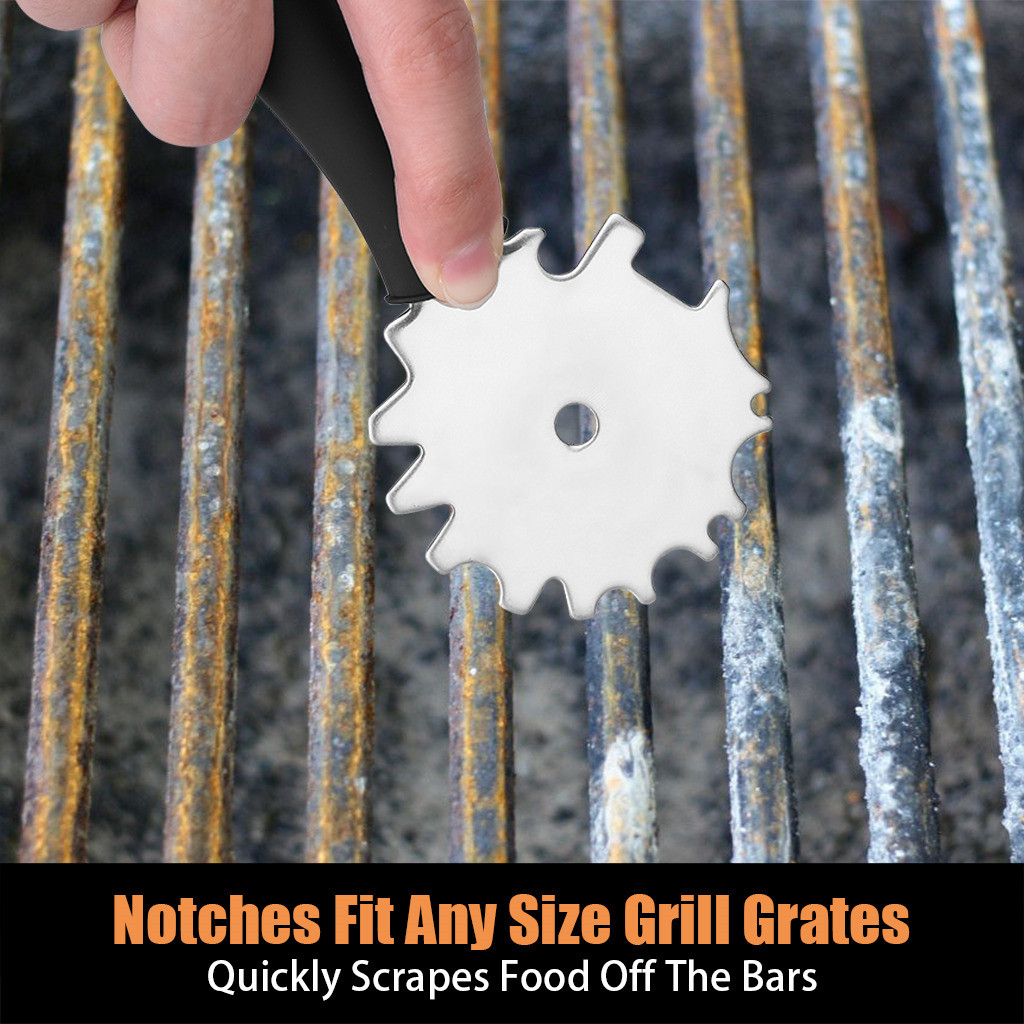 Stainless Steel Grill Scraper Tools BBQ Grill Scraper for Cleaning Smoker Oven Racks BBQ Accessories Blade Cleaning Tools @B22