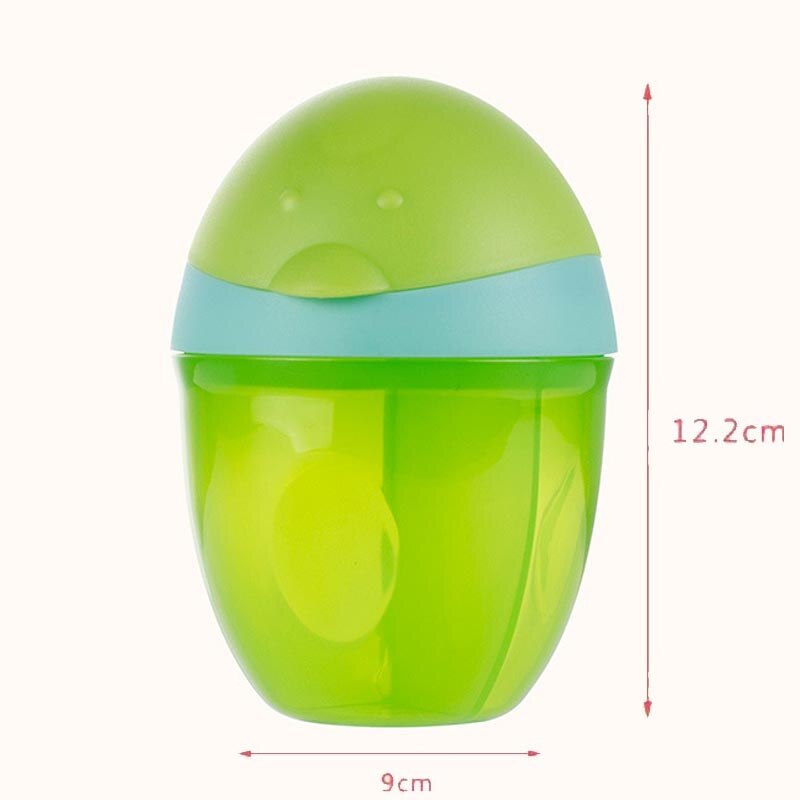 Cartoon Penguin Baby Milk Powder Box Portable Three-Layer Formula Dispenser Food Container Storage Feeding Box: Hogo Green Penguin