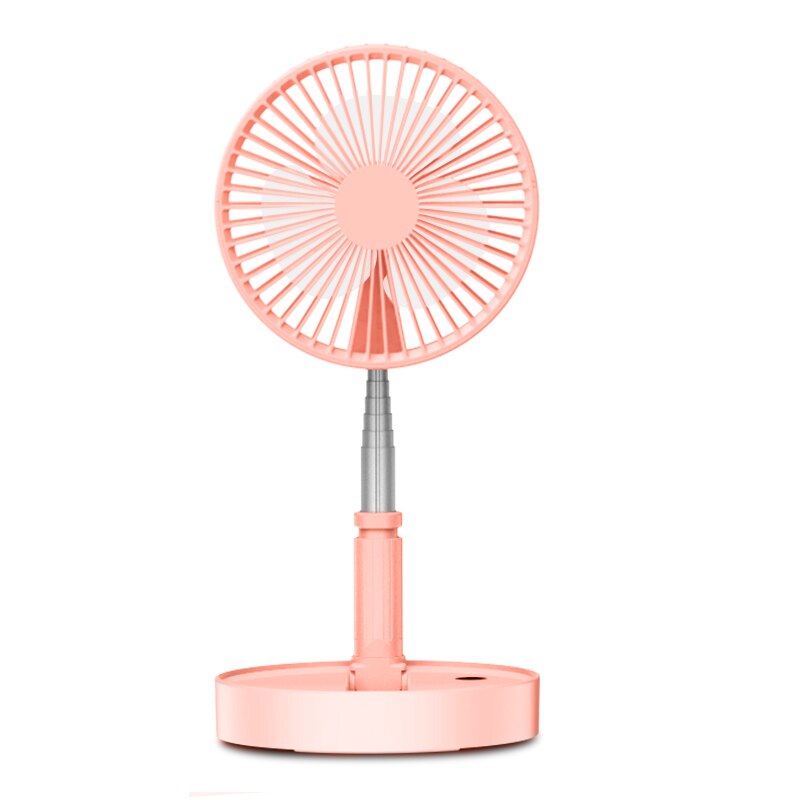 Draagbare Usb Fans Telescopische Opvouwbare Mini Ventilator Elektrische Led Fan Air Conditioner Cooler Usb Oplaadbare Kleine Bureau Tafel Fans: Pink