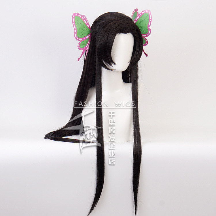Anime Anime Kimetsu no Yaiba Kochou Shinobu Kochou Kanae Tsuyuri Kanawo Cosplay Wig Headwear Cos Props Accessories