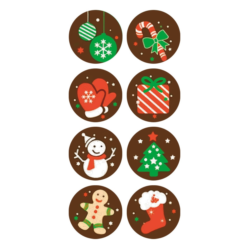 Merry Christmas Theme Sealing Sticker Xmas Year Party DIY Posted Baking Decoration Package Multifunction Cute Label