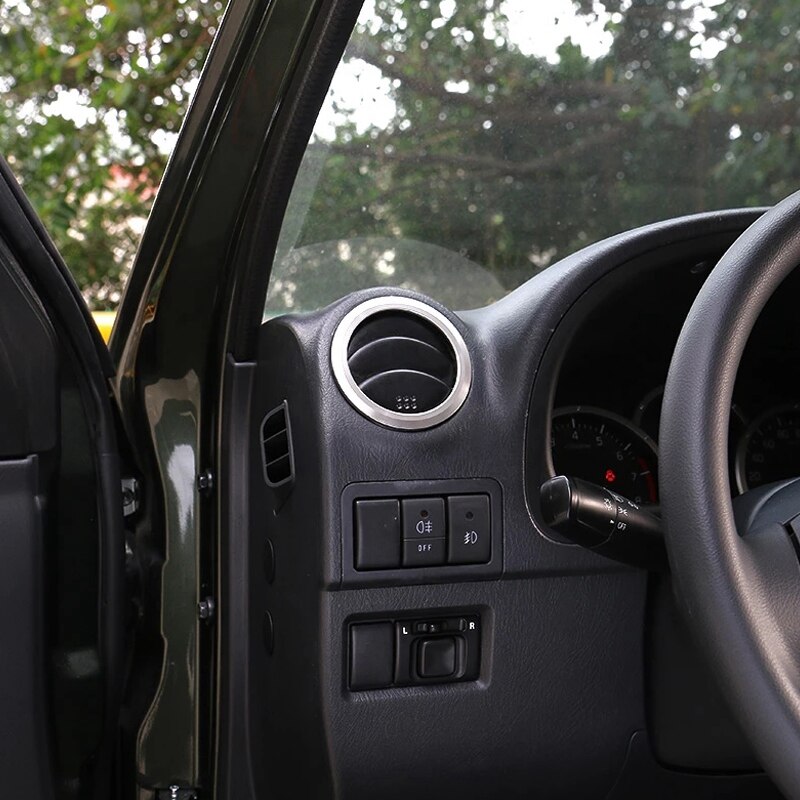 Aluminiumslegering ventilasjonsventil deksel listverk klimaanlegg dekorativ ringe ramme klistremerke til suzuki jimny