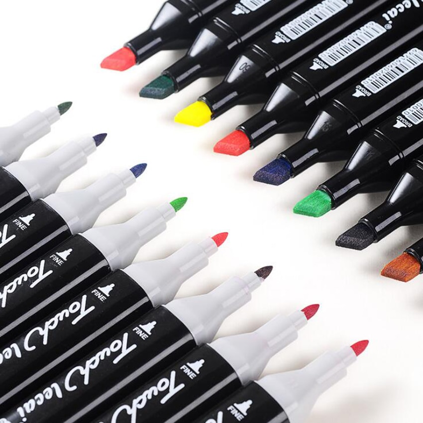 30/40/60 Colors Graphic Marker Pen Set Sketch Art Markers Double Headed Color Art Pens Paiting Pen with 4/5