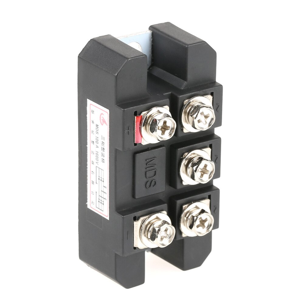 1PC MDS100A 3-fase Puente rectificador de diodo de puente de diodo 100A Amp 1600V cobre 3,1*1,6 * 1.2in caja de Metal de puente de diodo de Control