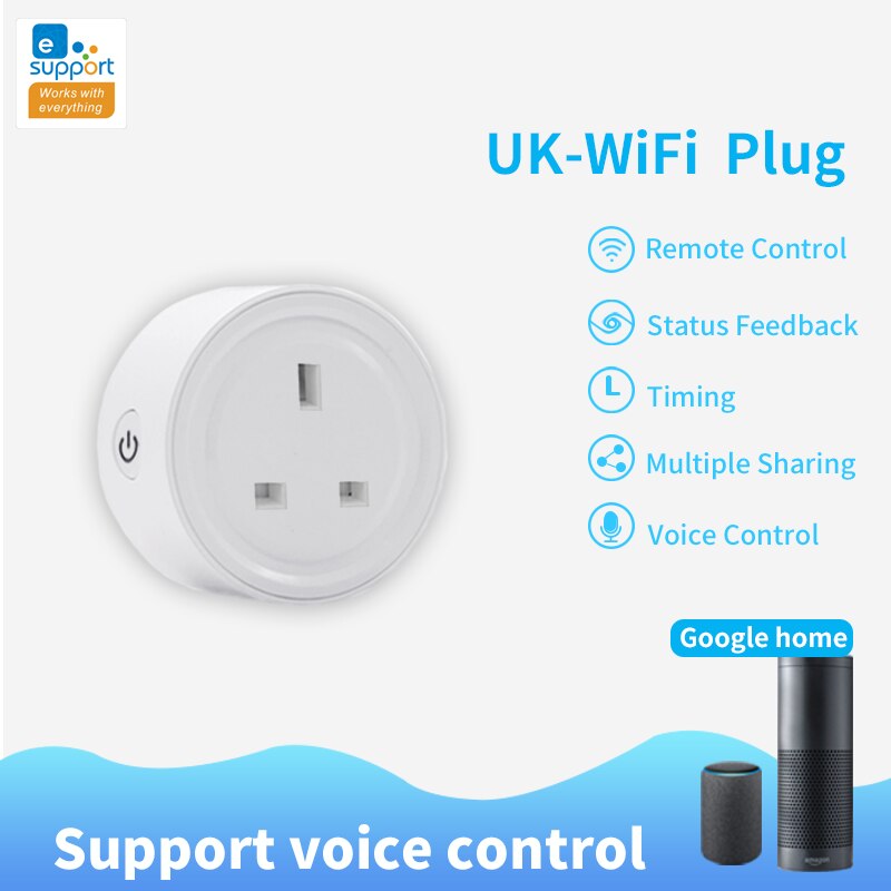 eWeLink WiFi Smart Socket UK Plug Mini Timer Schudle Alexa Google Home Compatible Smart House Home Automation