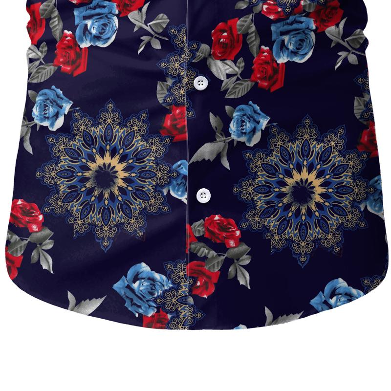 Overhemd voor jongens blouse heren plus size feest hawaiiaans overhemd heren strand vrije tijd zwart blauw bruin