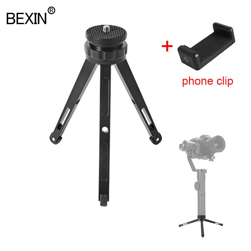 Mini tripod dslr camera stand mount adapter desktop bracket photography shooting pocket tripod with phone clip for point camera: MS22-A