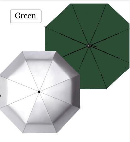 Mini parasol regn kvinder parasol anti uv mini strand paraply mand bærbar lomme folde paraply vindtæt sombrilla playa: Grøn