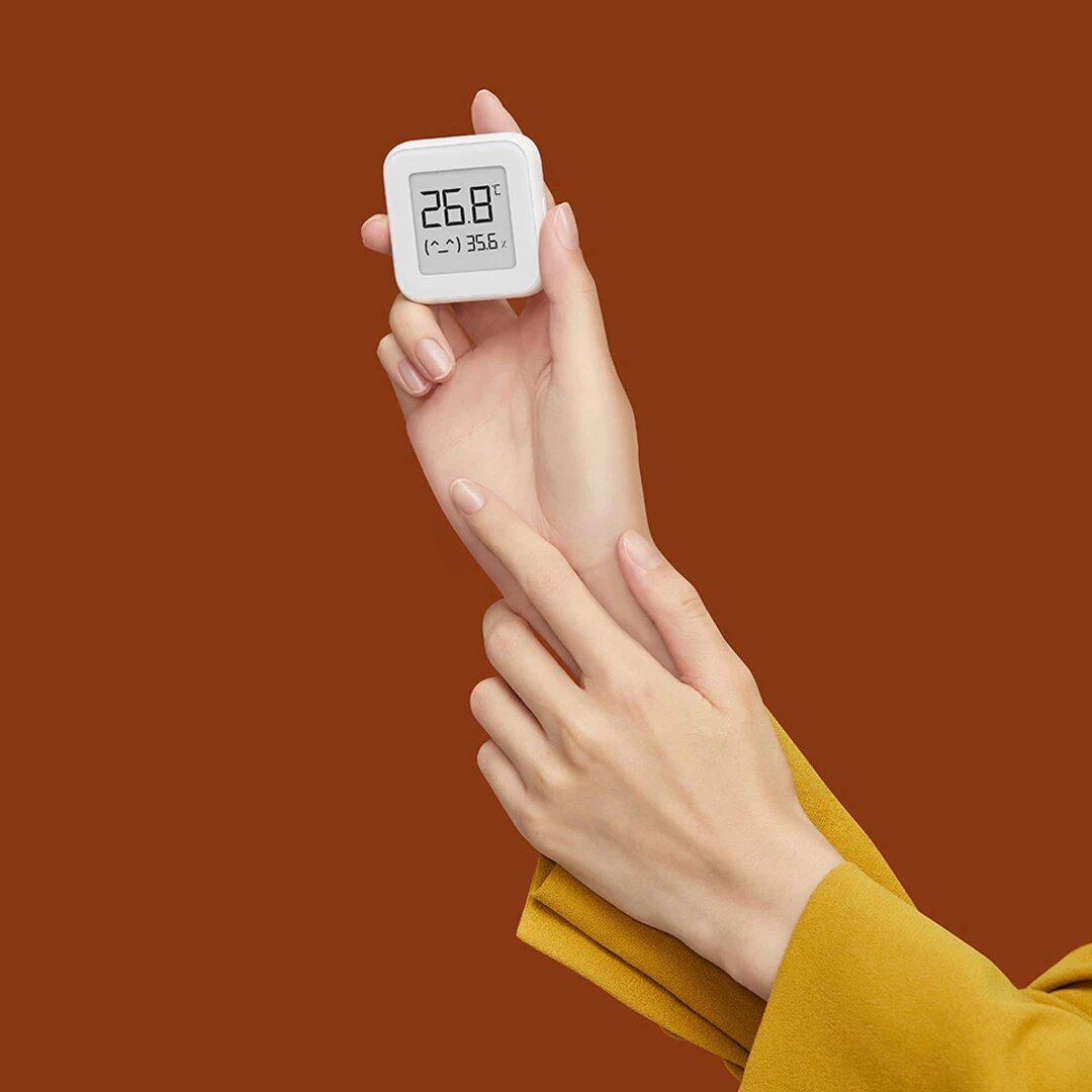 Xiaomi Mijia-termómetro electrónico con pantalla de tinta, higrómetro inteligente con Bluetooth, pantalla Digital, humedad, enlace electrónico,