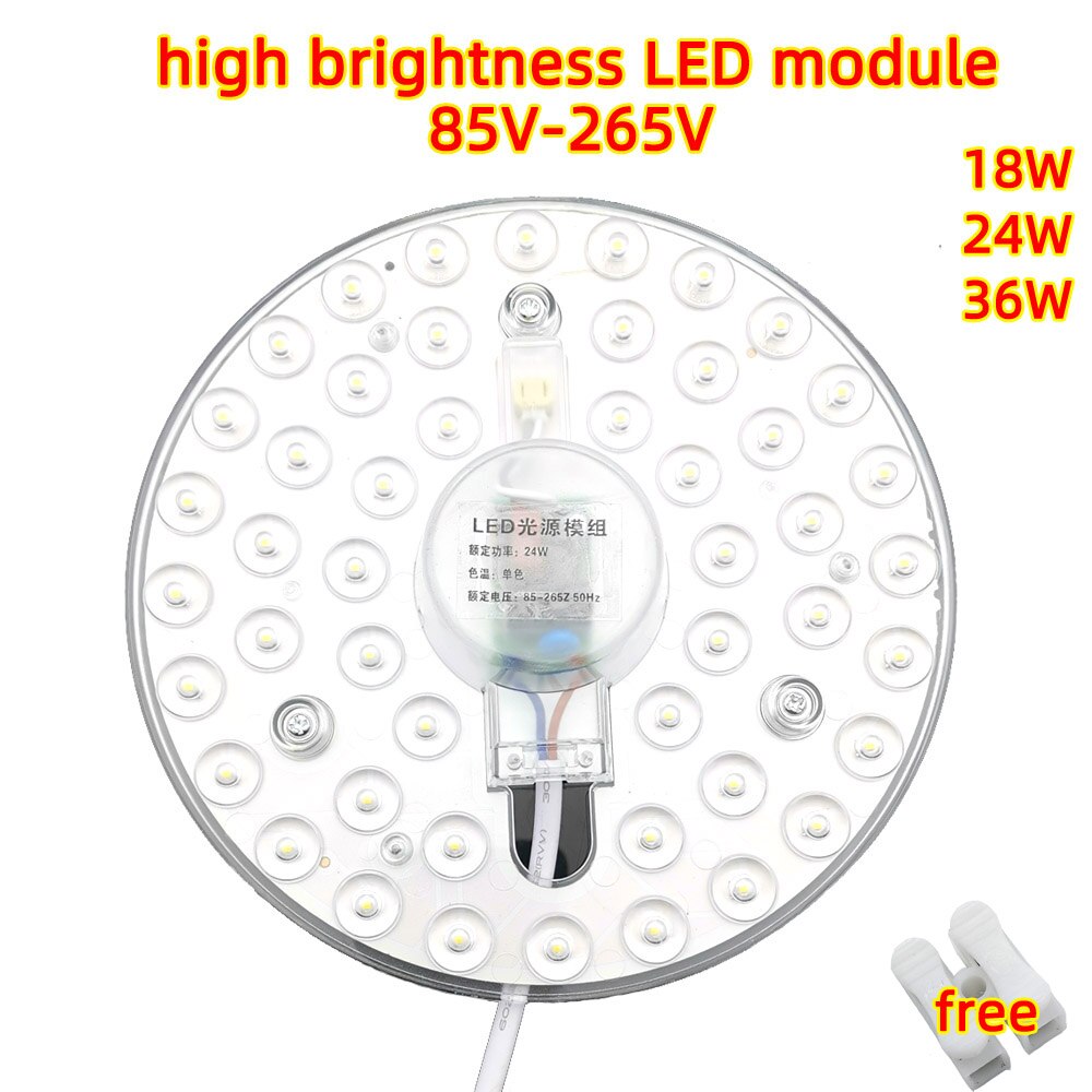 Ceiling Lamps LED Module AC85-265V AC220V 230V 36W 18W 24W LED panel Light Replace Kitchen Bedroom Bathroom Lamps light source