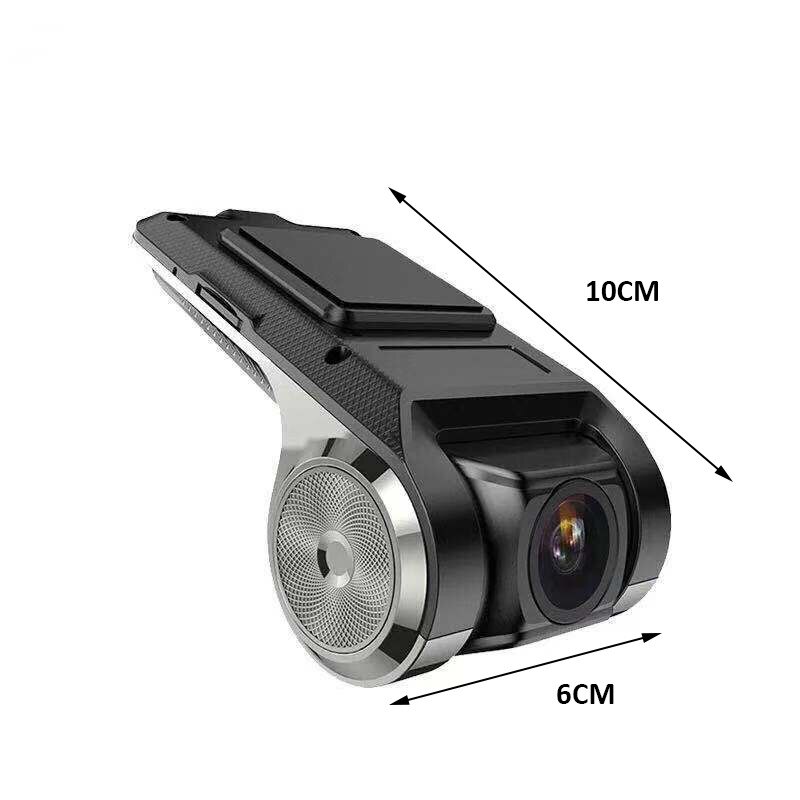 Caméra voiture USB U2 1080P HD | Enregistreur de Navigation caché, caméra de voiture USB DVR 170 ° ADAS Dash Cam, Support de carte TF, capteur G, Mini voiture DVRs