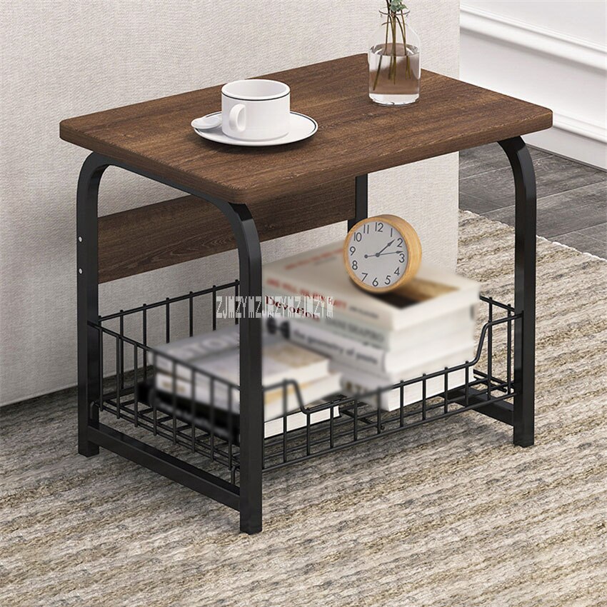 E5157 Modern Sofa Side Cabinet Bedroom Bedside Storage Small Table Living Room Corner Simple Side Table 2/3 Layers