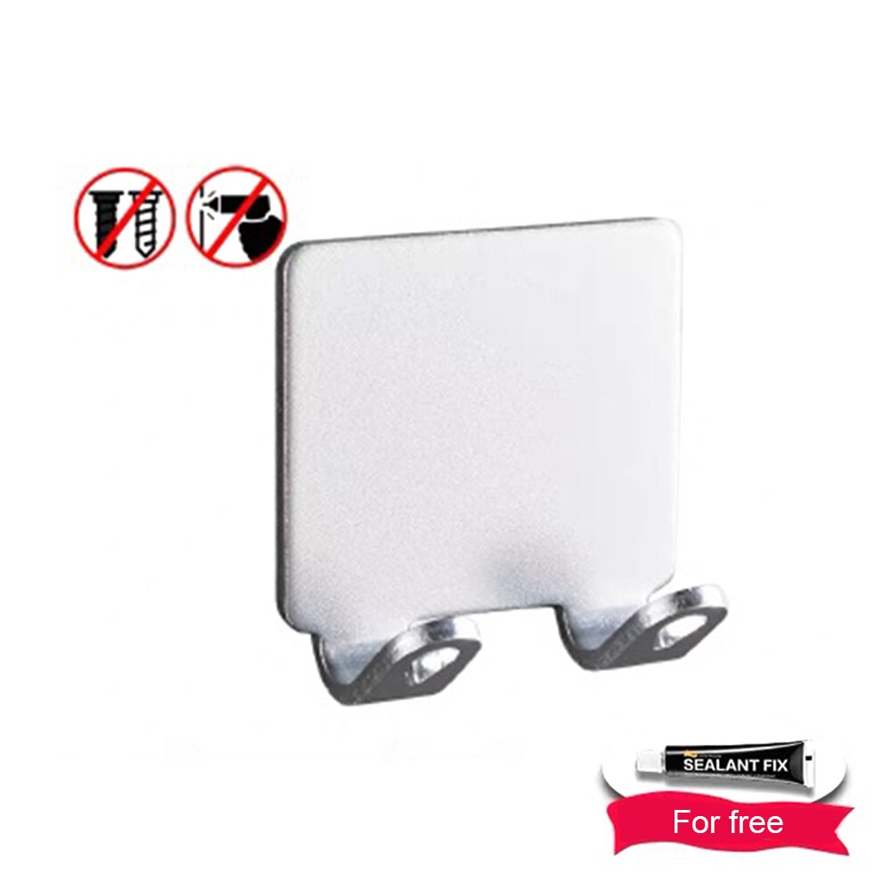 Titular da lâmina gancho soco parede de armazenamento livre qualidade criatividade men shaver shaver prateleira acessórios do banheiro atacado: Silver Color