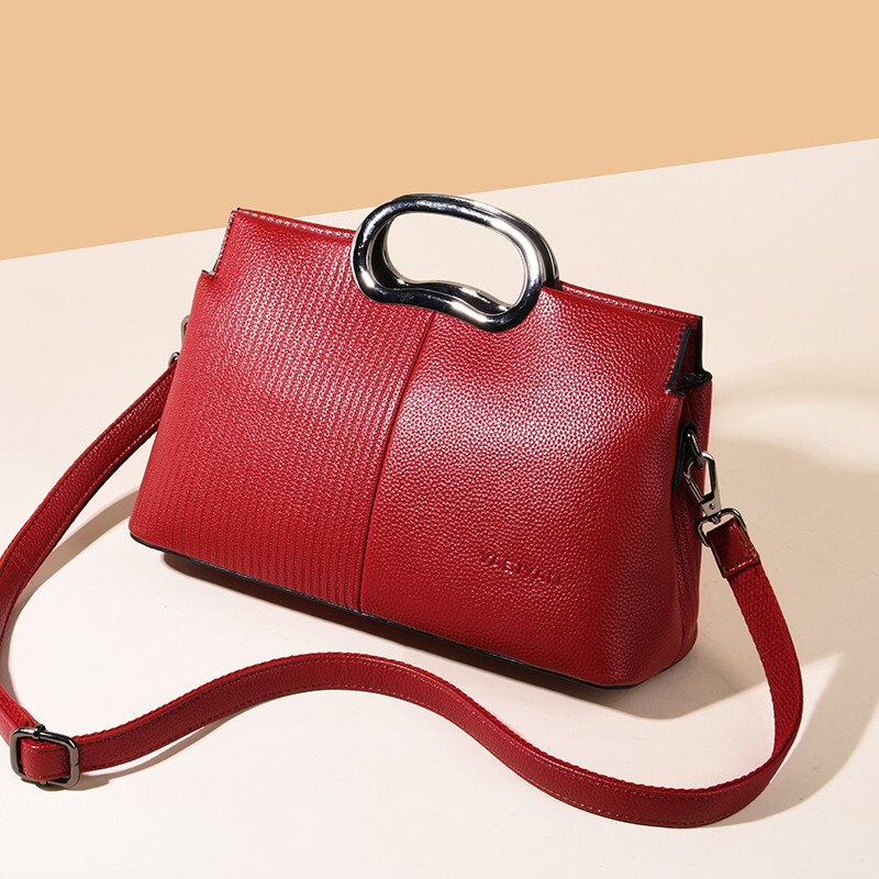 Dames handtassen met handgreep, zachte leren handtassen, dames schoudertas, crossbody tas voor dames, dames messenger bag, bolsa feminina