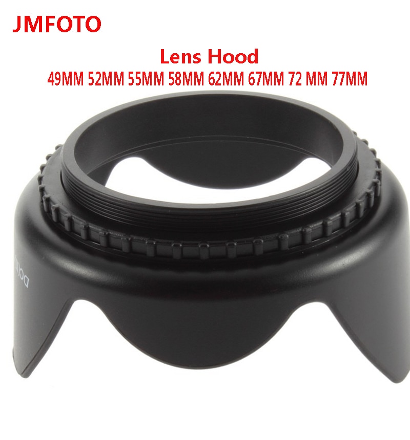 49mm 52mm 55mm 58mm 62mm 67mm 72mm 77mm 82mm Zonnekap schroef Mount Bloemvorm Voor Canon HOOD Lens Camera