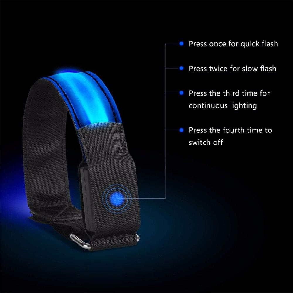 Brazalete LED Slap luces brillo banda correa para correr ciclismo Jogging paquete de 4 brazalete luminoso banda deportiva para Fitness al aire libre