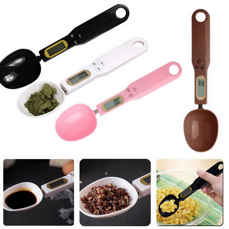 Digital Kitchen Measuring Spoons 500g/0.1g Electronic Spoon Weight Volume Food LCD Display Food Scale