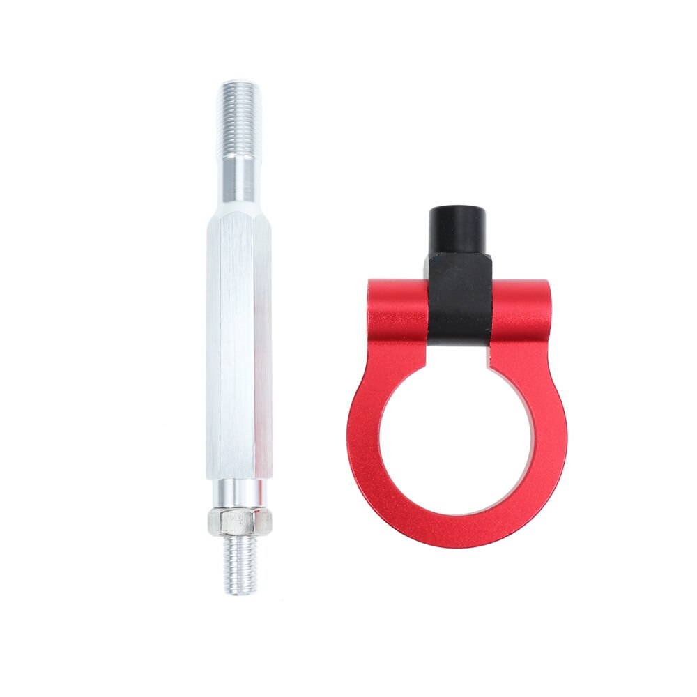 Gancho de remolque modificado para coche, gancho de remolque para parachoques delantero dedicado, de carreras, Rojo