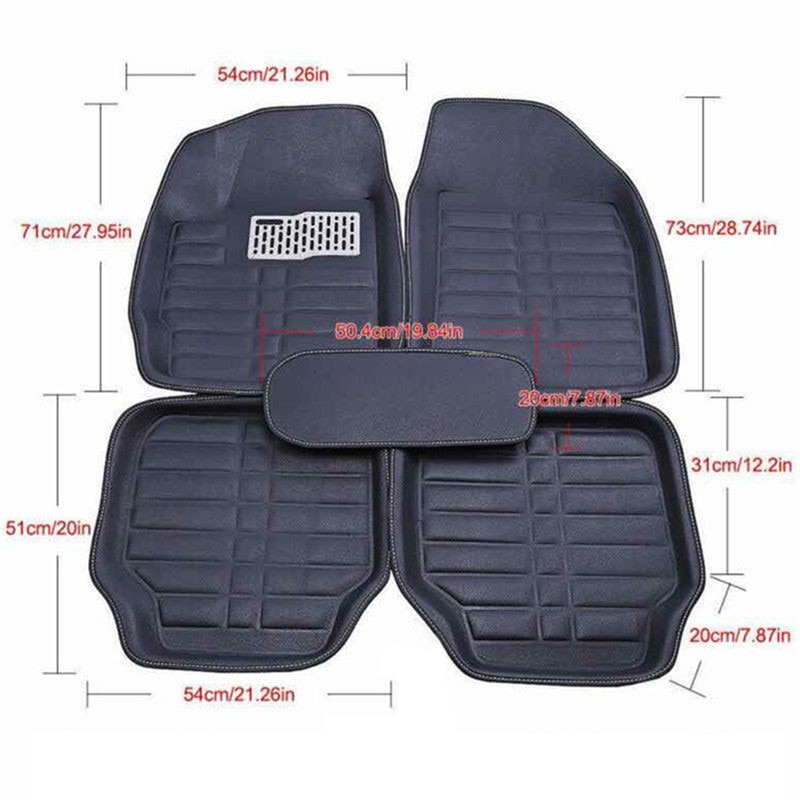 5PCS car floor mats Universal Car Auto Floor Mats Anti-Slip Mat Floor Liner Front&Rear Carpet Mat firm soft car accessories