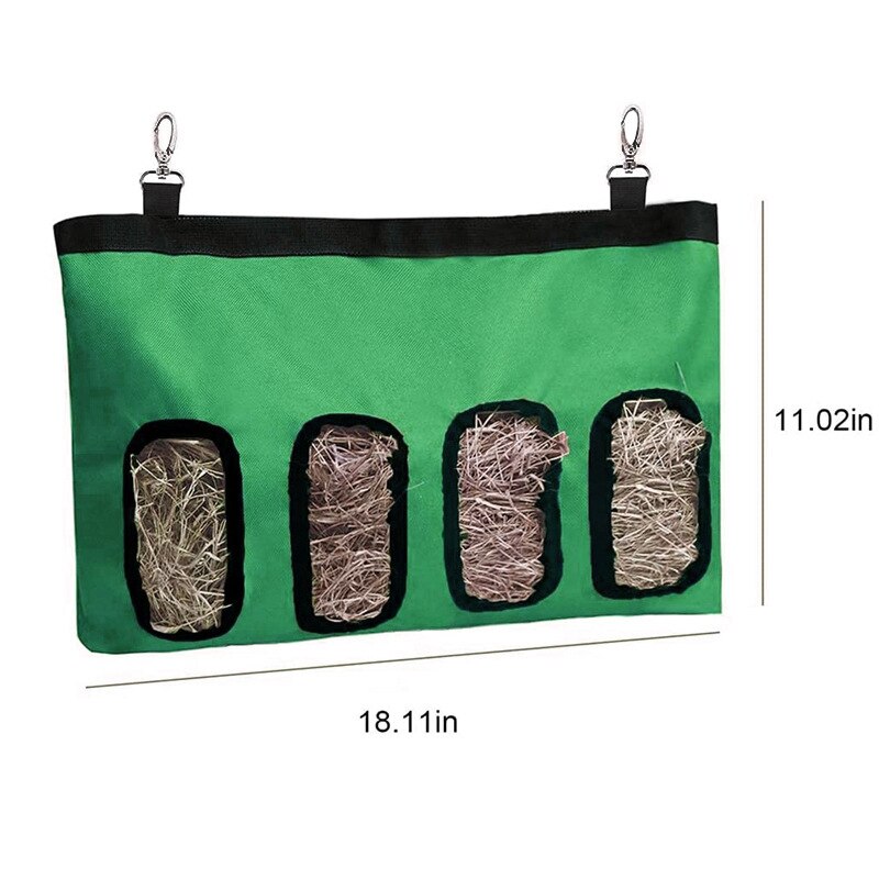 Kaninchen Heu Zubringer 4 See Kaninchen Heu Ballen Heu Gras Lagerung Tasche mit Hängenden Haken Ebene Zubringer Tasche