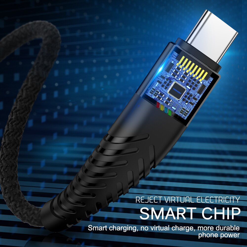 Câble USB 3A Type C pour recharge rapide et transfert de données, cordon de chargeur pour téléphone Xiaomi Mi 11 10, Samsung S20, S21, A51, A52, Huawei P30, P40