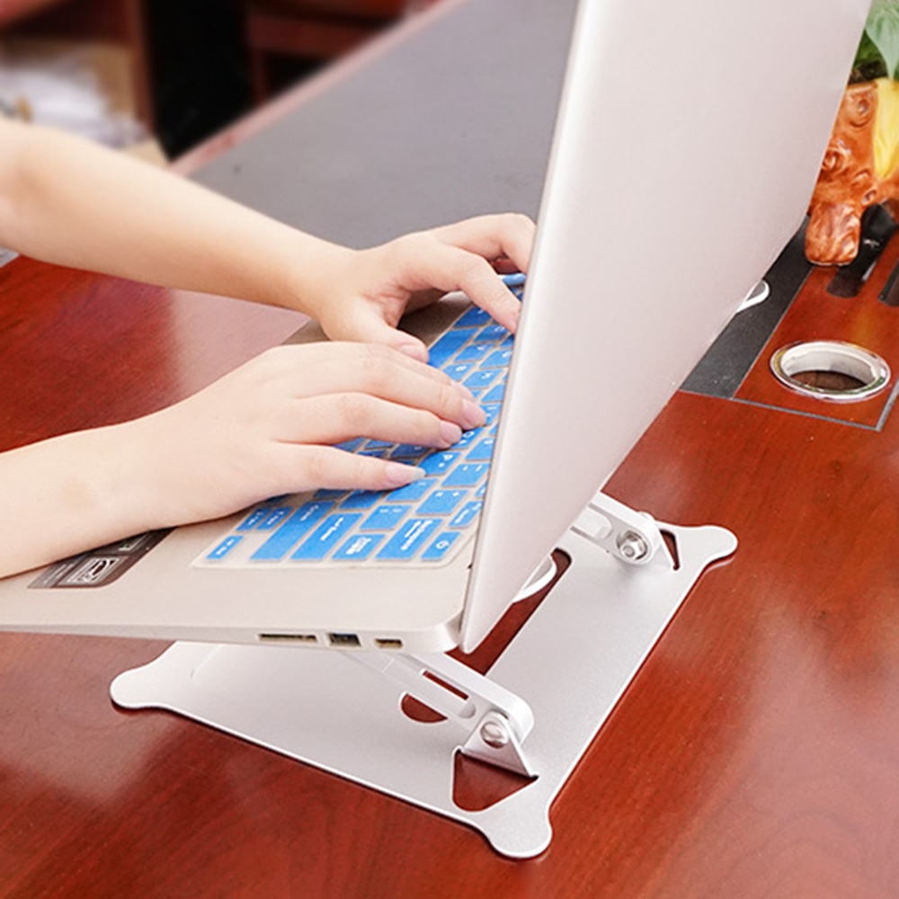 Laptop Tablet Stand Portable Folding Stand Tablet Top Anti-Skid Adjustable Viewing Angle Bracket Home Office For Home Office