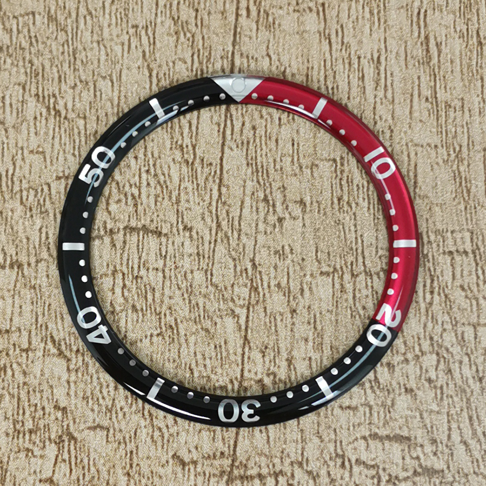 Bisel de reloj curvo de borde redondo de 39mm, anillo de aluminio a juego, accesorios de reloj modificados, insertos de relojes, piezas de reloj: Grey